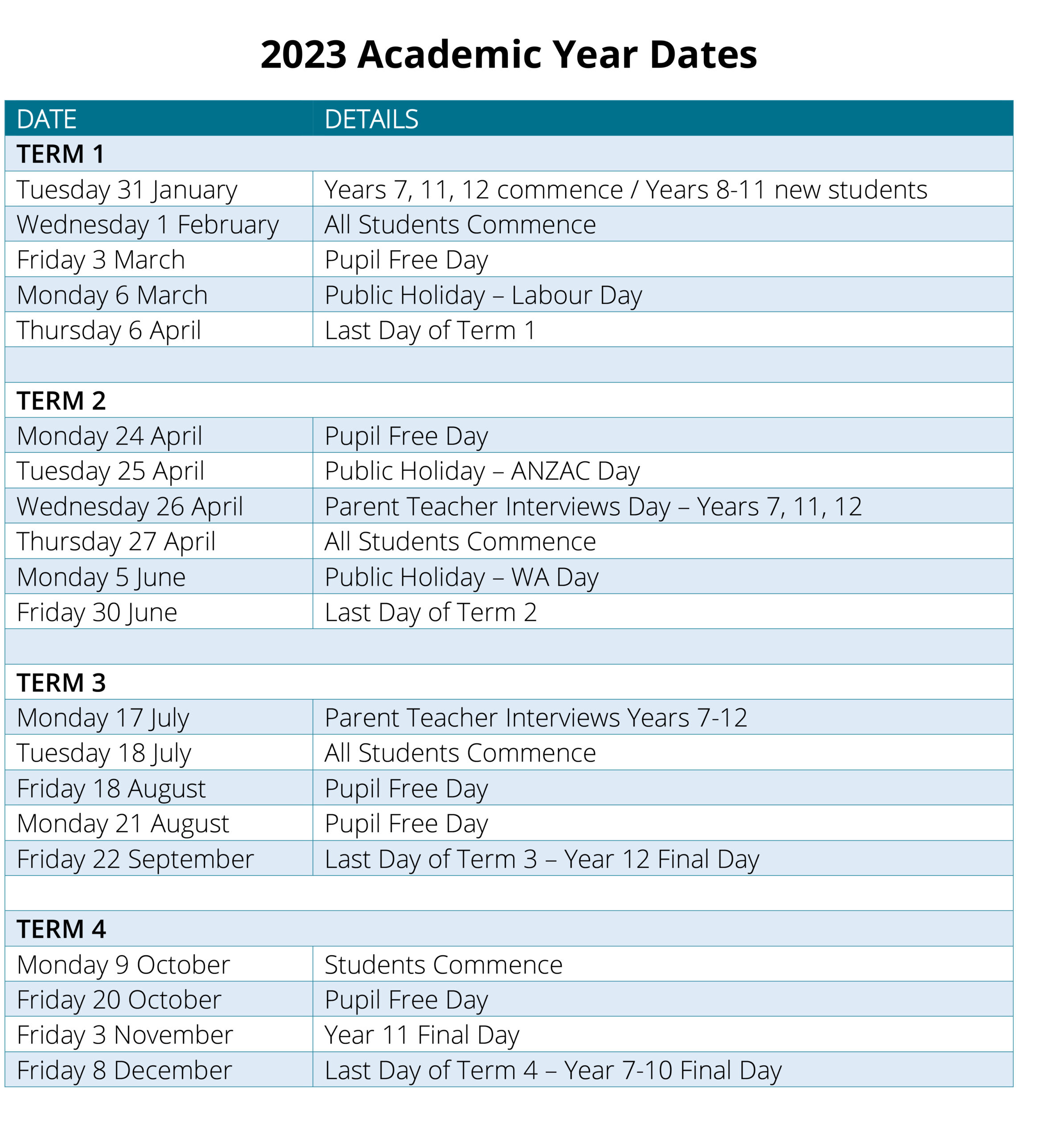 Term Dates – Emmanuel Catholic College Term Dates – Emmanuel Catholic College